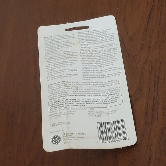 GE PartsMaster PM17X104 Range Receptacle New in the package, sealed. - Picture 9 of 11